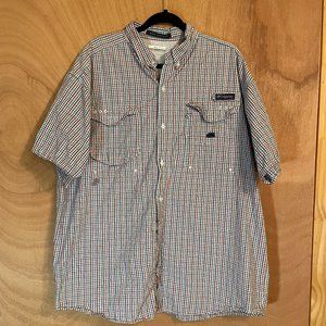 Columbia PFG Super Bonehead Plaid Vented Breathable Button Down Fishing Shirt‎